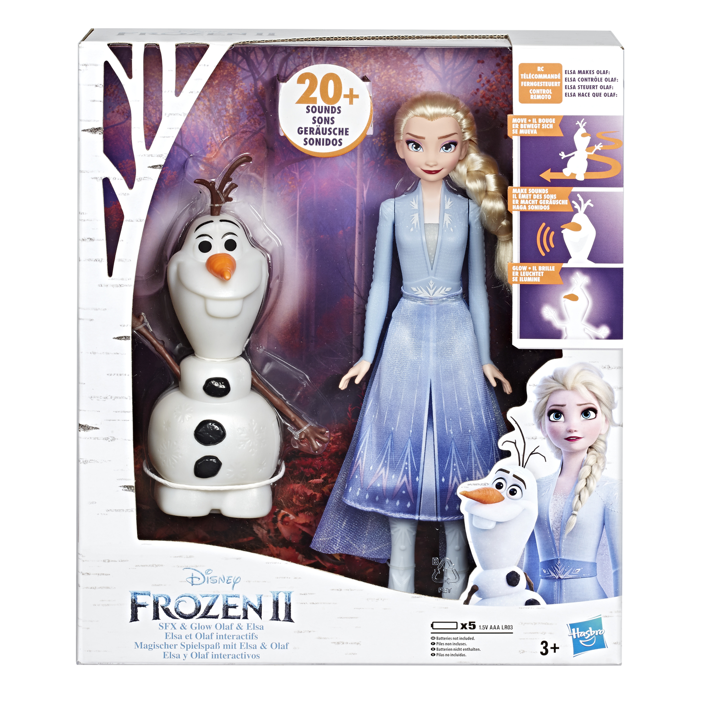Frozen 2 Talk and Glow Olaf + Elsa -setti