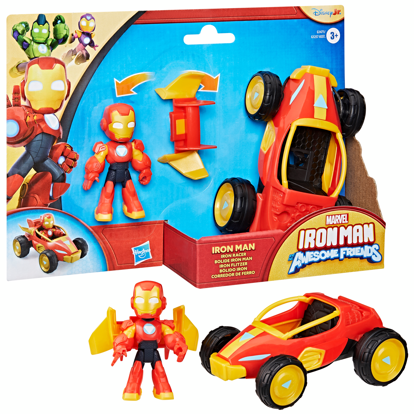 Iron Man Friends Ajoneuvo ja hahmo 7,6cm