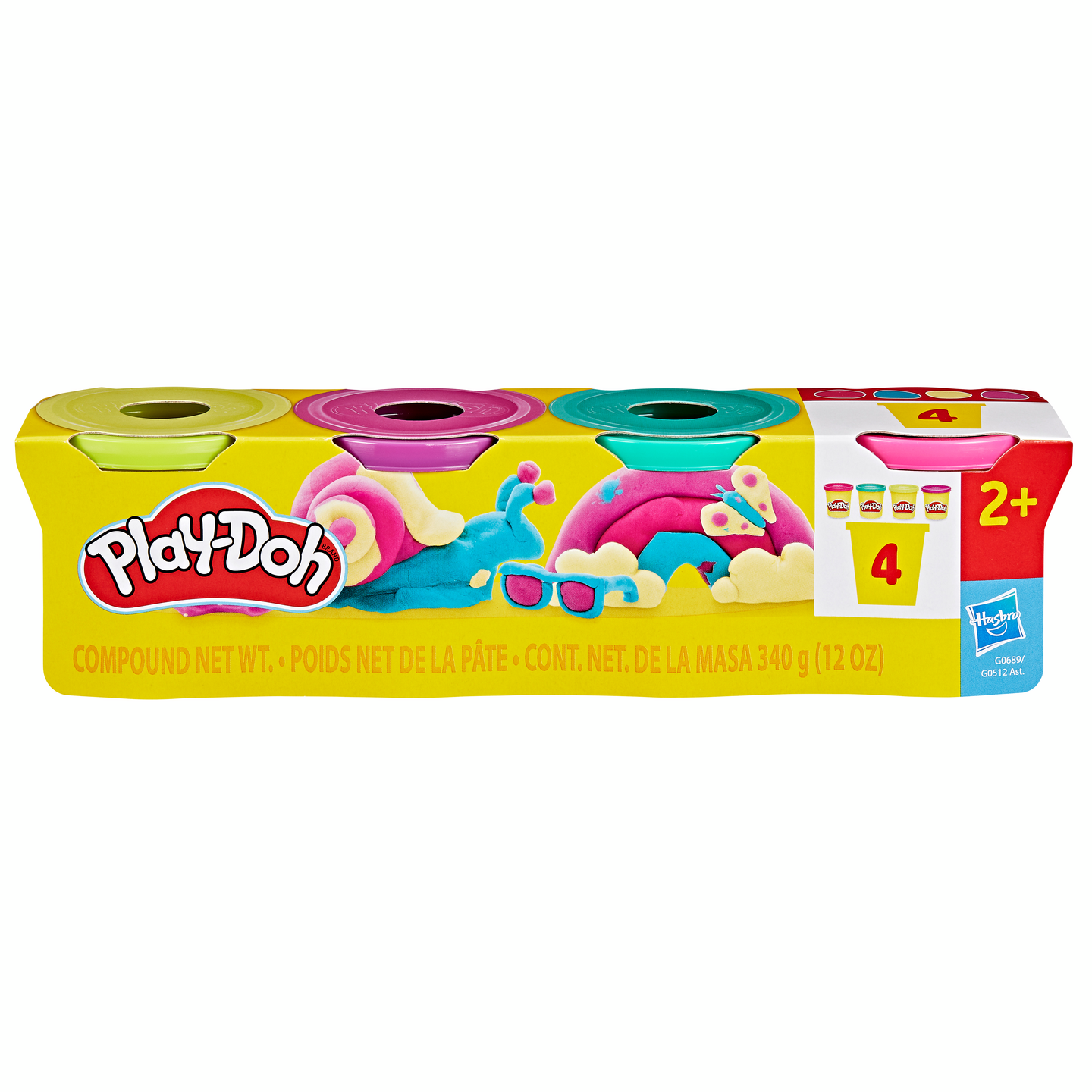Play-Doh 4 pkt 340g Vibrant