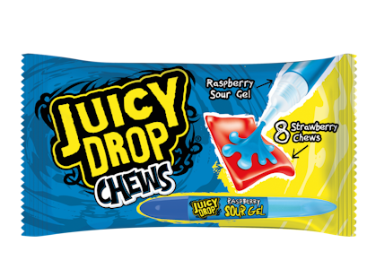 Topp Juicy Drop Chews 67g toffeemakeinen makugeelillä