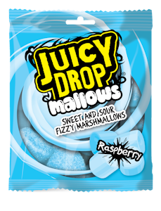 Bazooka Juicy Drop Mallows Vadelma vaahtokarkkeja 100g