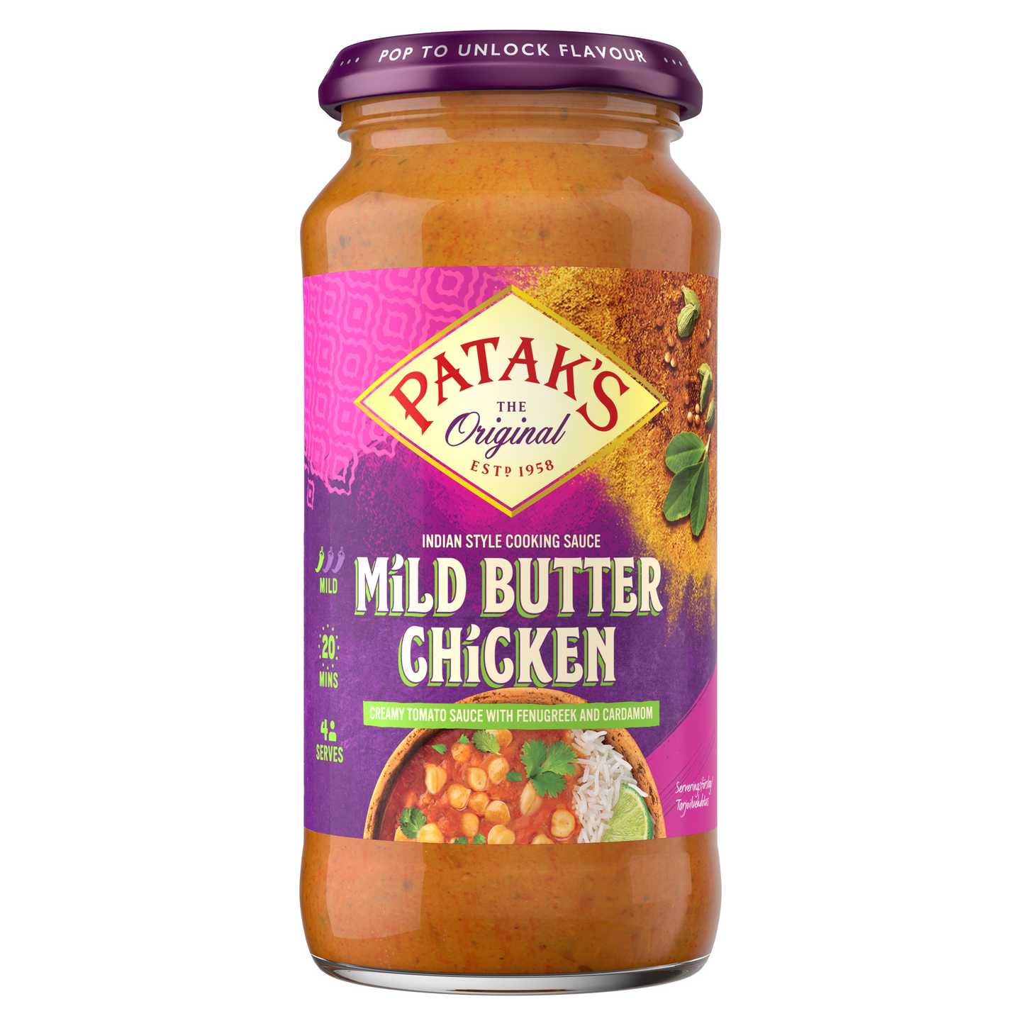 Patak's Mild Butter Chicken Currykastike 450g | K-Ruoka Verkkokauppa