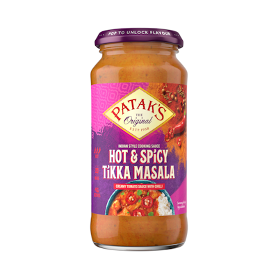 Patak's Tikka Masala Hot and Spicy Currykastike 450g