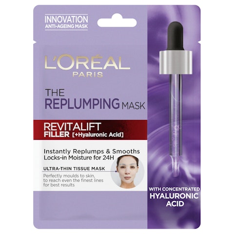L'Oréal Paris Revitalift Filler Replumping Tissue Mask täyteläistävä ja kosteuttava kangasnaamio 30g