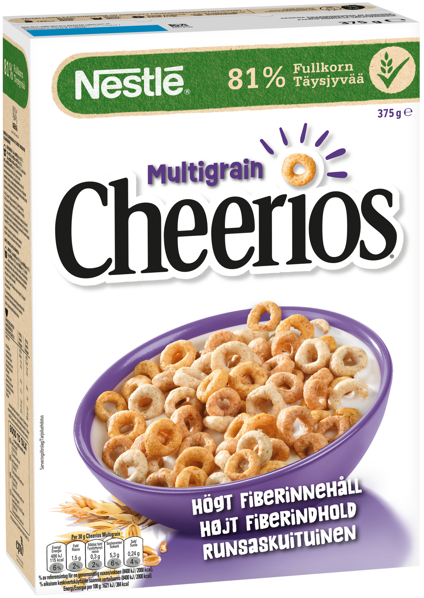 Nestlé Cheerios 375g Monivilja täysjyvämuro