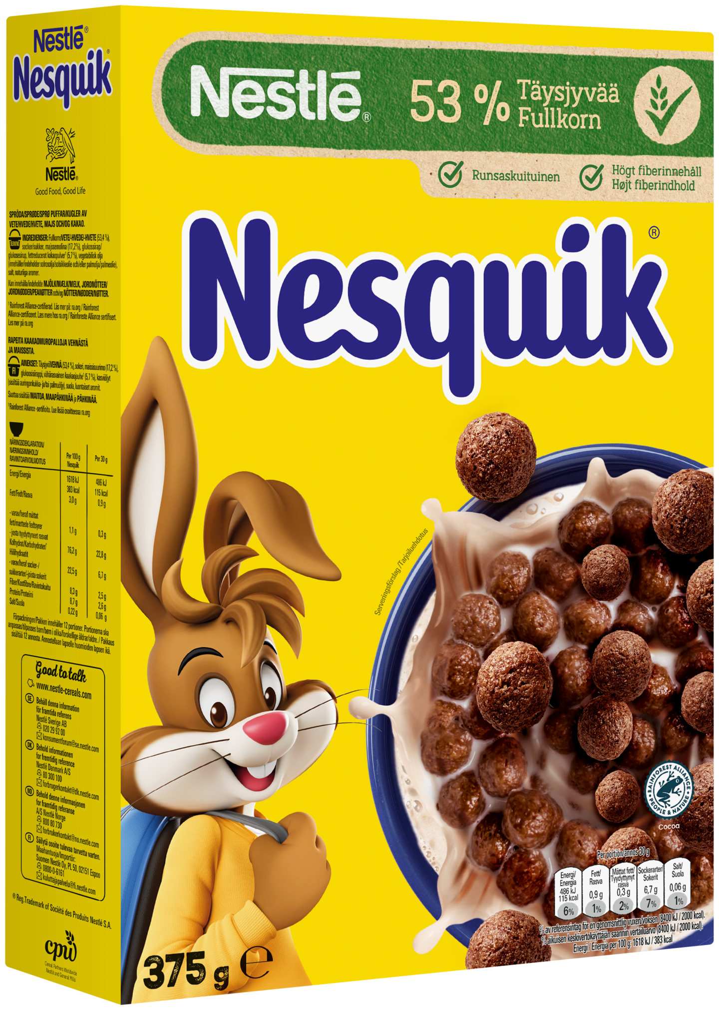 Nestle Nesquik kaakaomuro 375g PUOLILAVA