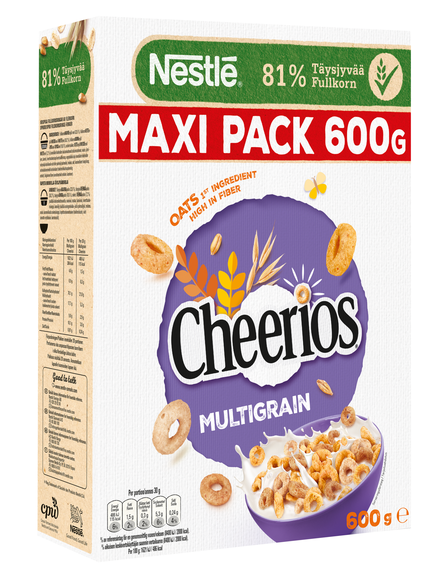 Nestlé Cheerios Monivilja täysjyvämuro 600g