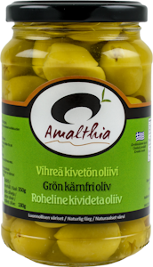 Amalthia vihreä kivetön oliivi jumbo 350/180g