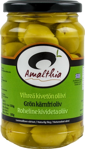 Amalthia vihreä kivetön oliivi jumbo 350/180g