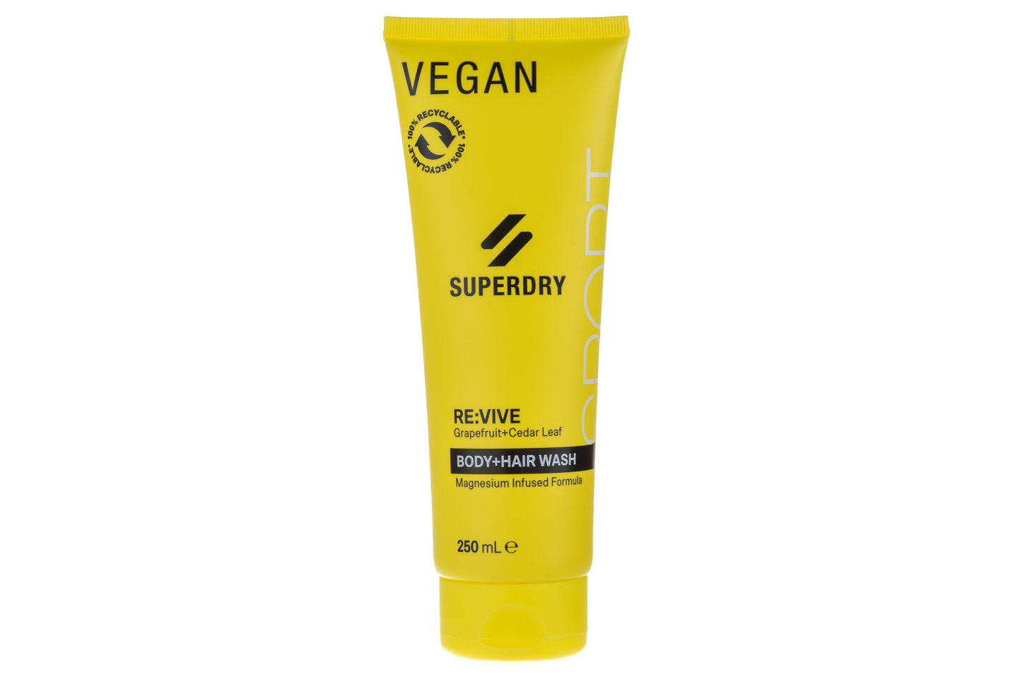 Superdry Sport suihkushampoo 250ml Re:Vive Graperfruit+Cedar Leaf