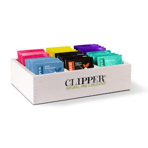 Clipper puinen teelaatikko, 6 lokeroa