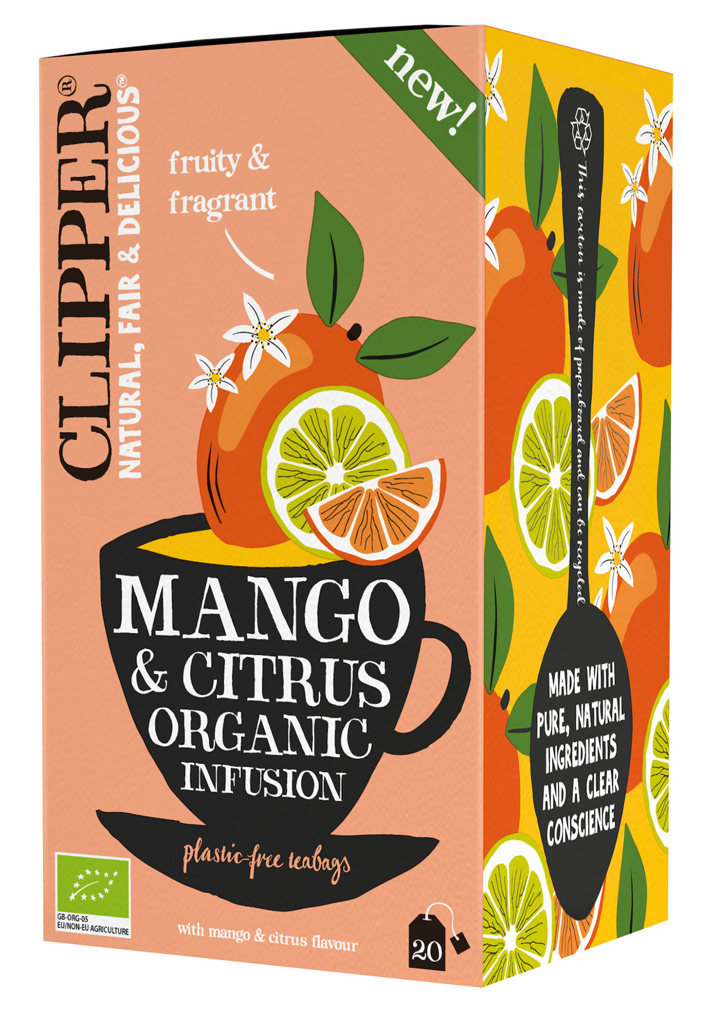 Clipper yrttihauduke 20ps mango-sitrus luomu