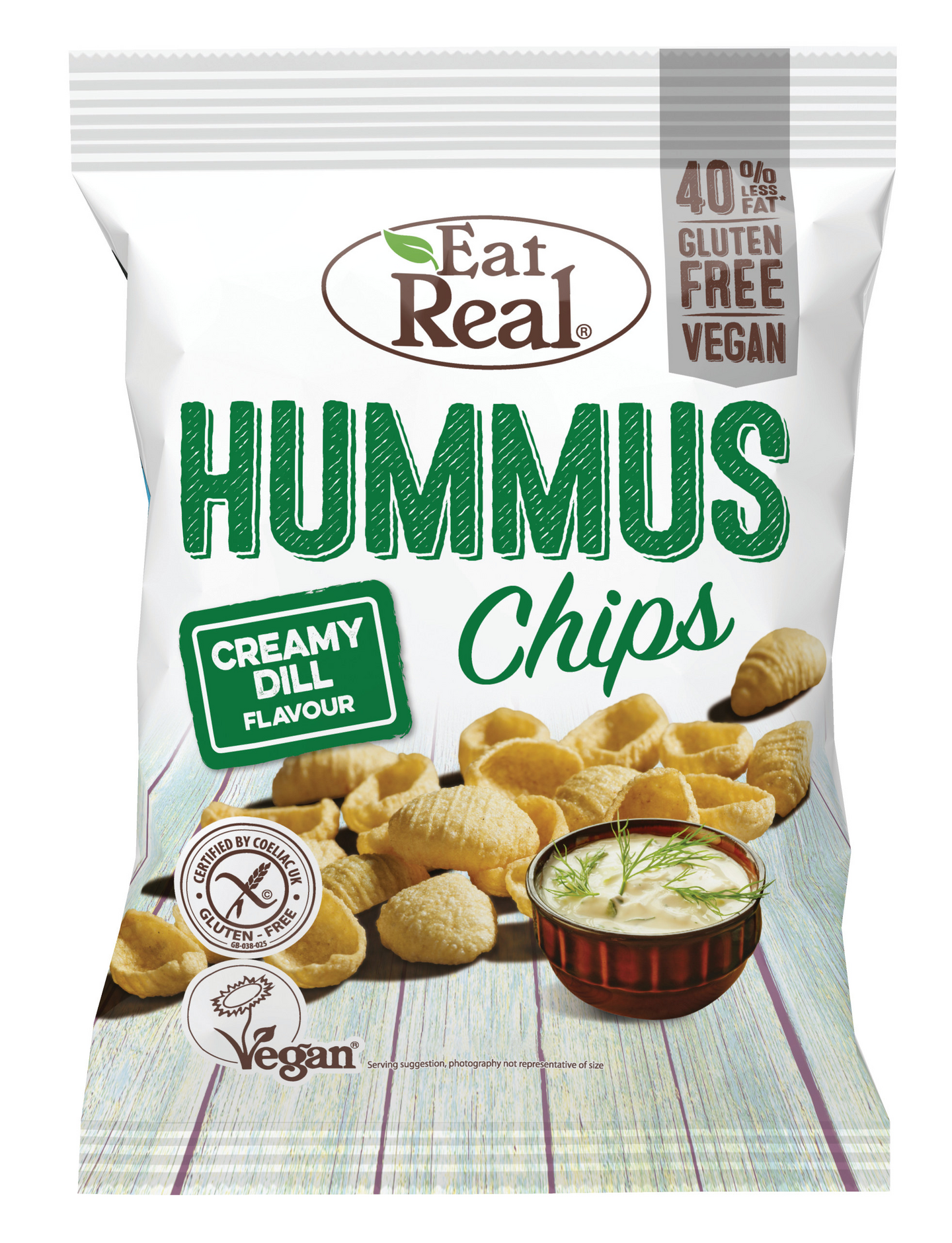 Eat Real Hummus chips 45g creamy-dill | K-Ruoka Verkkokauppa