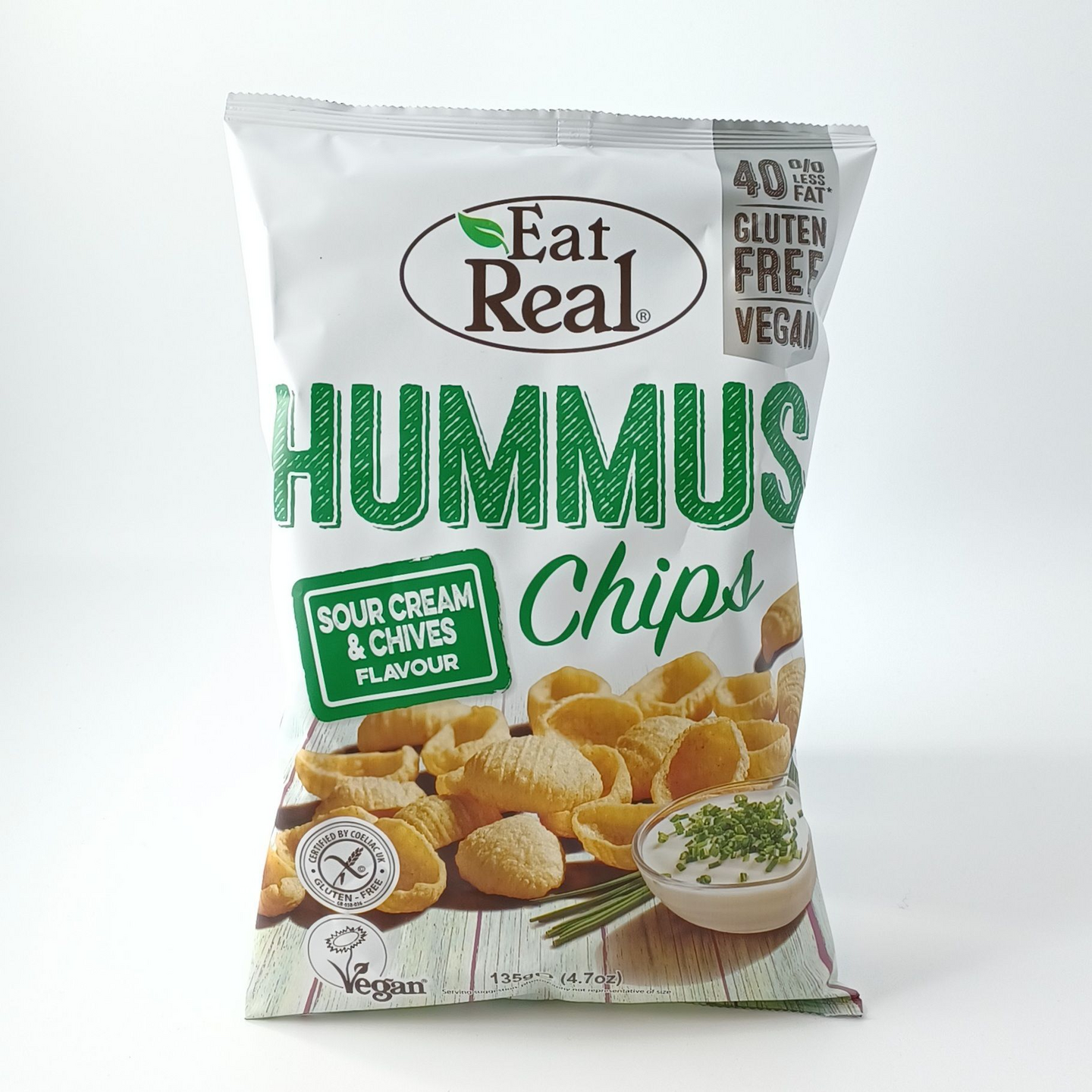 Eat Real hummus chips sour cream & chives 135g KRuoka Verkkokauppa