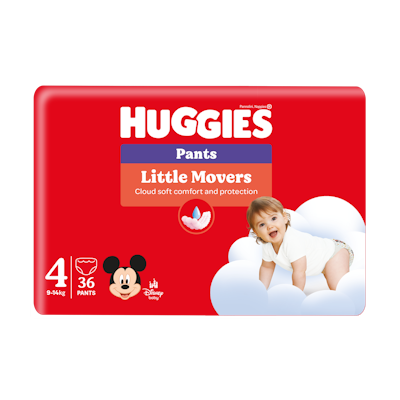 Huggies Little Movers housuvaippa 36kpl koko 4