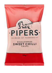 Pipers Crisps Biggleswade perunalastu 150g chili