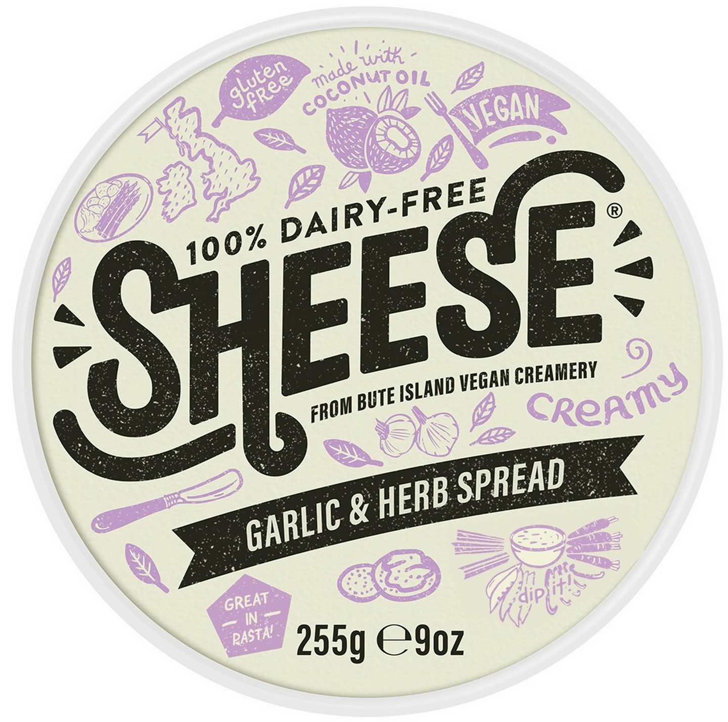 Creamy Sheese 255g kermainen valkosipuli&yritti maidoton vaihtoehto juustolle