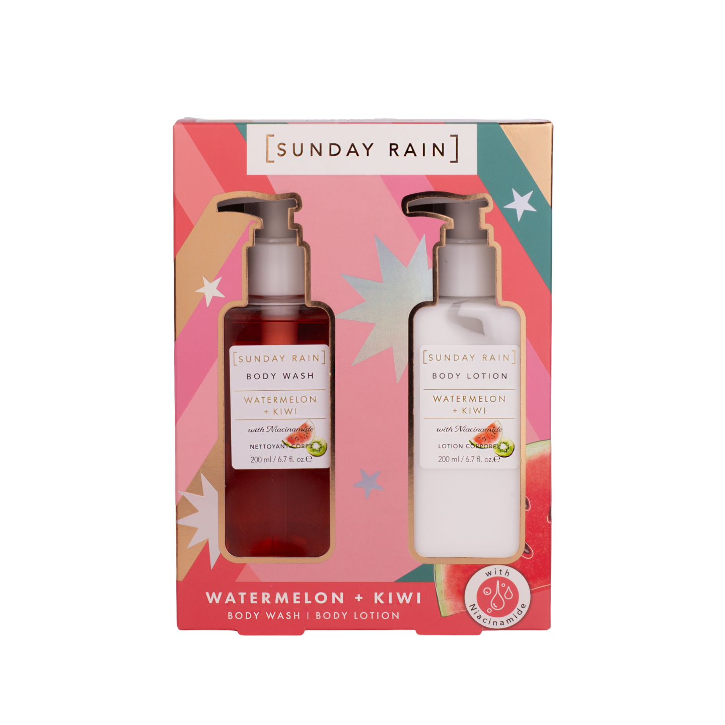 Sunday Rain Watermelon + Kiwi Body Wash & Lotio