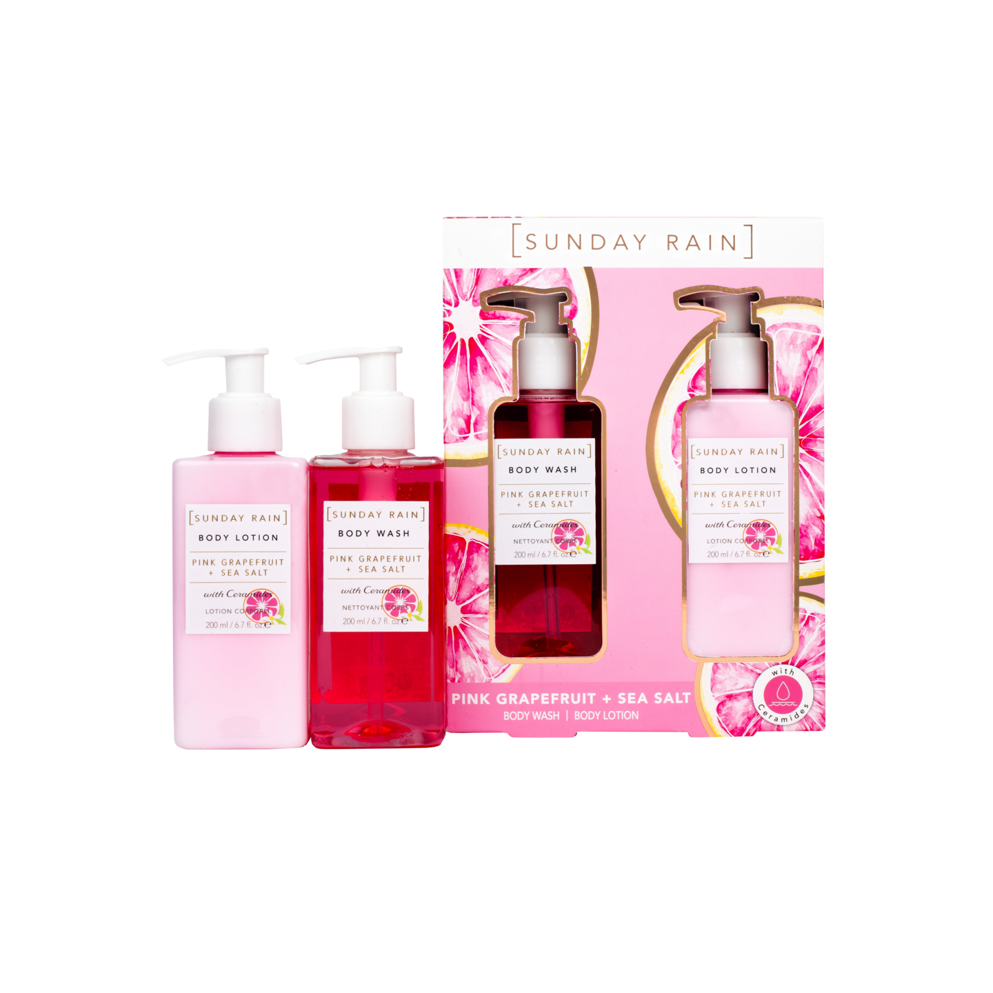 Sunday Rain Pink Grapefruit+Sea Salt Duo lahjapakkaus