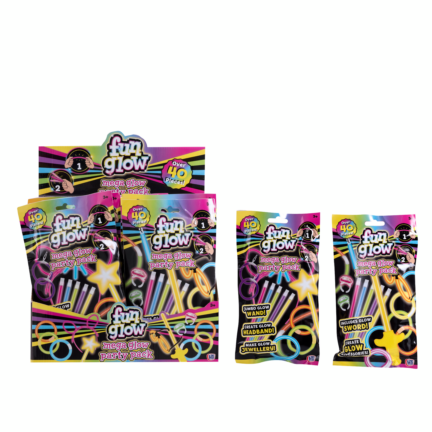 Glow Mega Party Pack - pimeässähohtavat tikut ja tarvikkeet