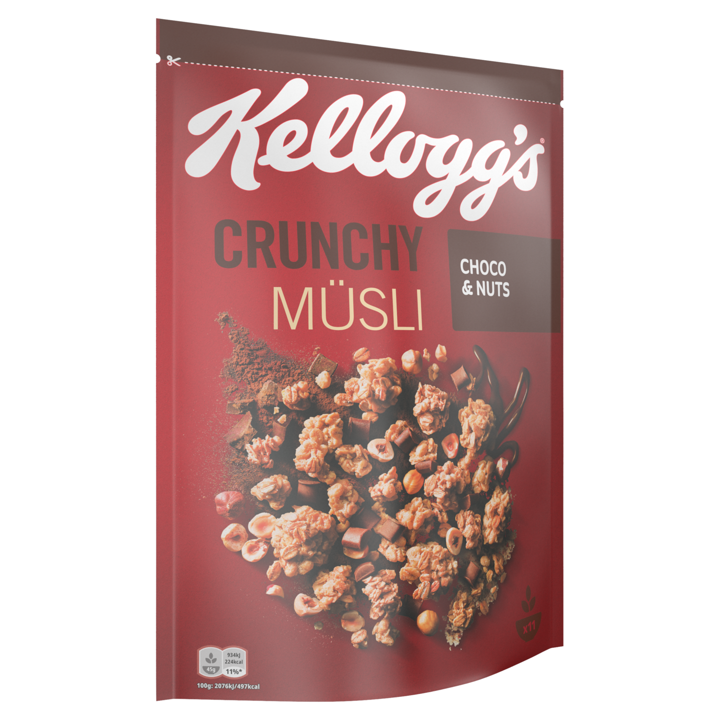 Kellogg's Crunchy Müsli Choco Nuts 500g KRuoka Verkkokauppa