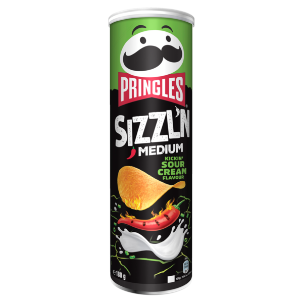 Pringles SIZZLN Kickin Sour Cream 180g