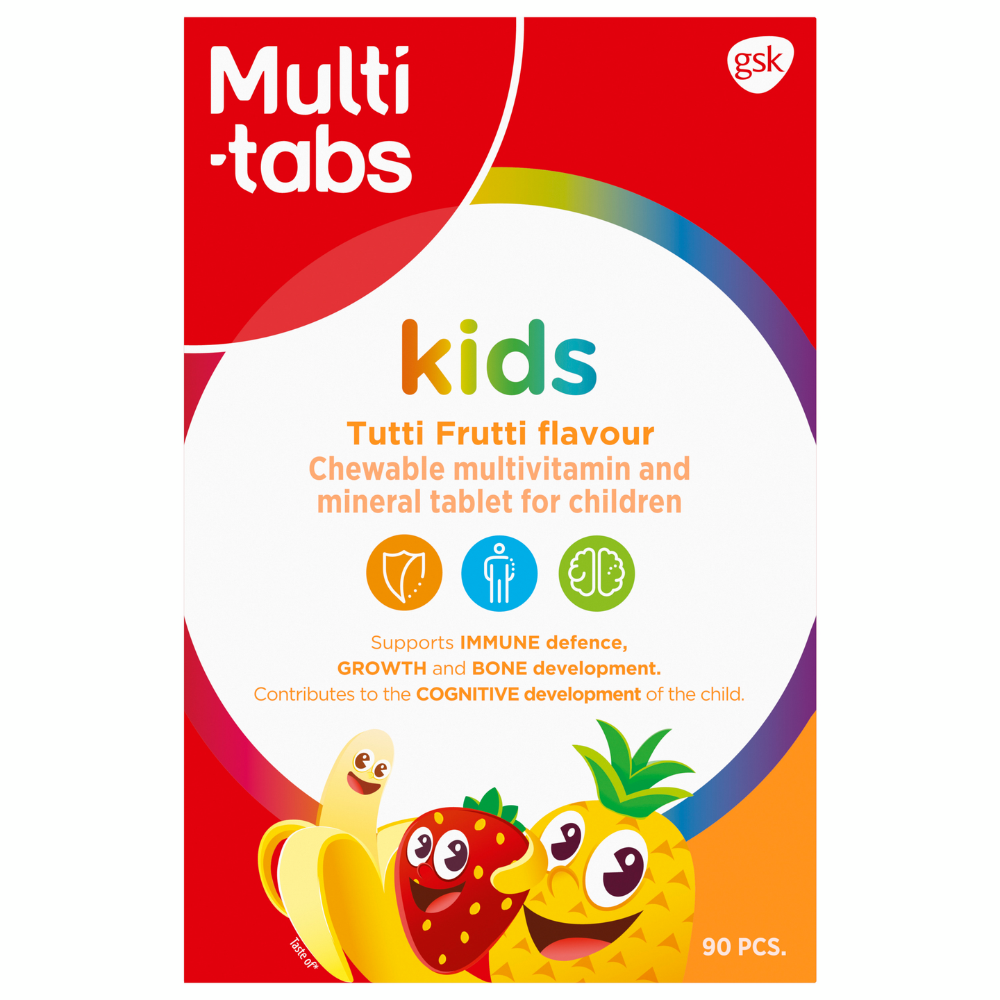 Multi-tabs kids monivitamiini 90kpl Tutti-Frutti