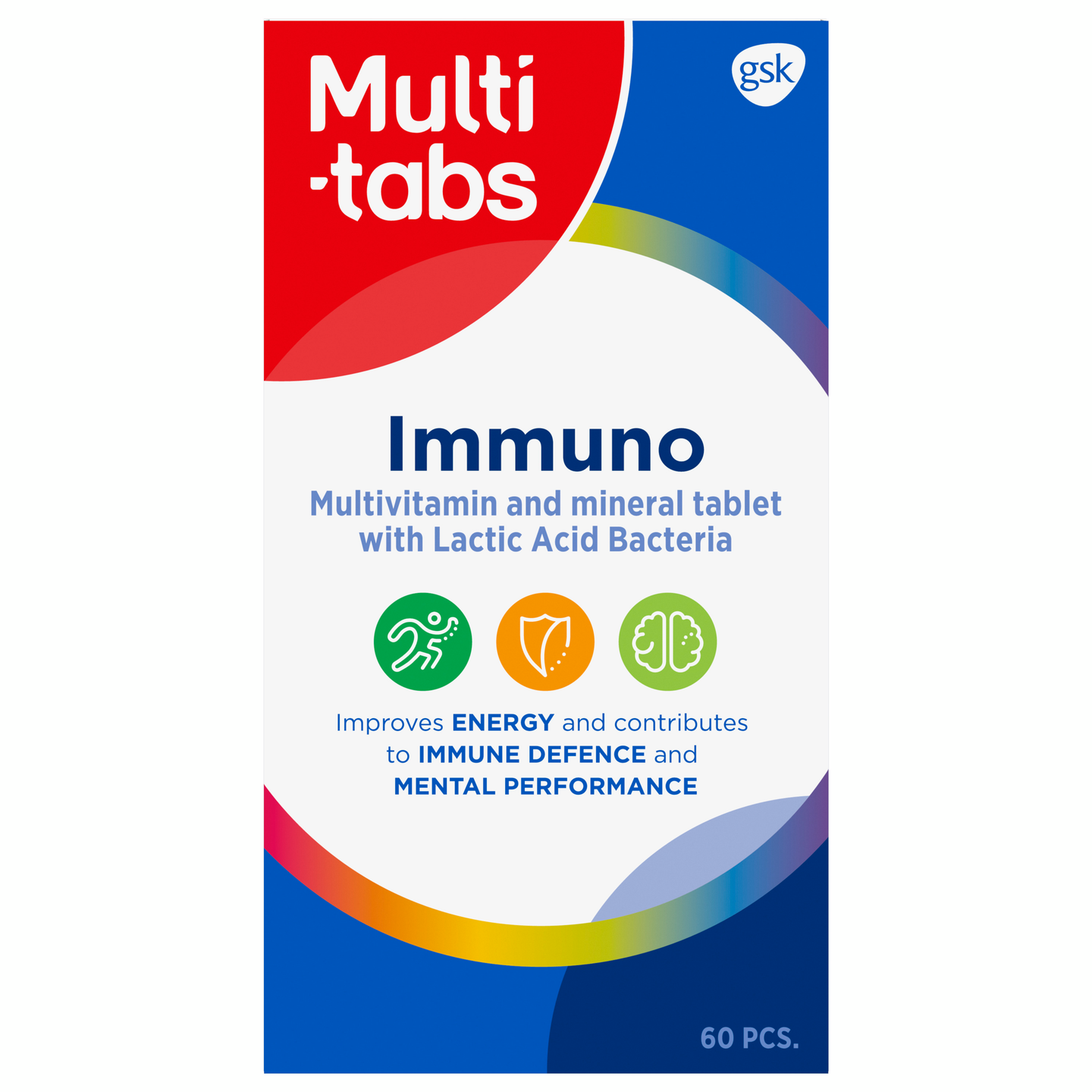 Multi-tabs Immuno monivitamiini ja maitohappobakteeri 60kpl