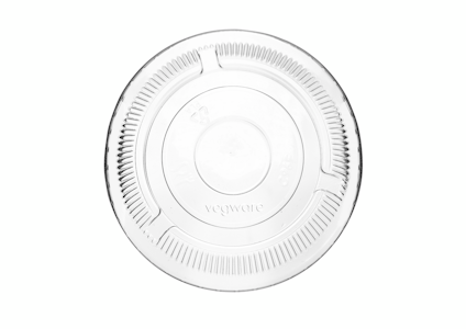 Vegware litteä kansi reiätön 96mm 100kpl PLA