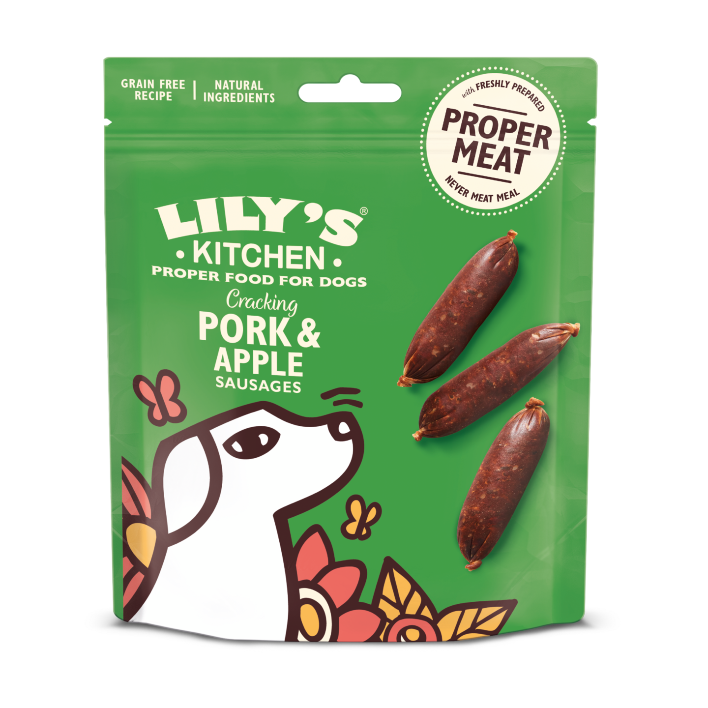 Lily's Kitchen 70g Cracking Pork and Apple Sausages koiranherkku