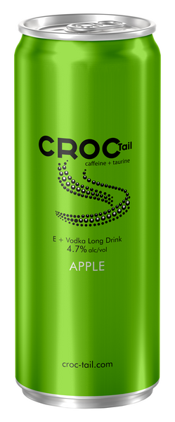 Croc Tail E Vodka Apple 4,7% 0,33l
