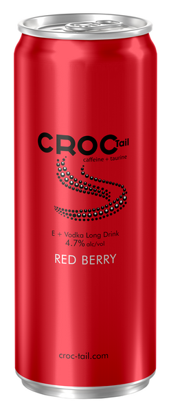 Croc Tail E Vodka long drink Red Berry 4,7% 0,33l