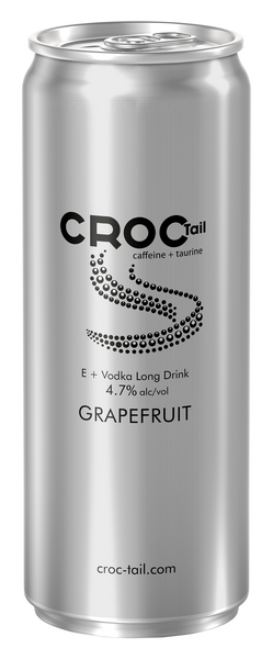 Croc Tail E Vodka long drink Grapefruit 4,7% 0,33l