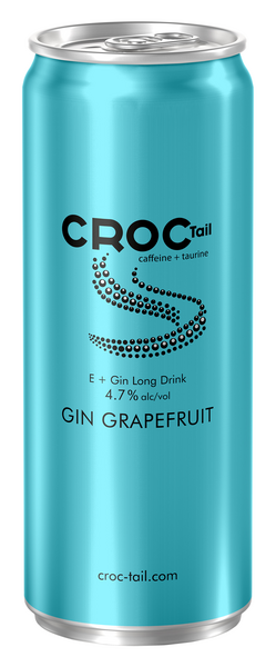 Croc Tail E Gin long drink Grapefruit 4,7% 0,33l