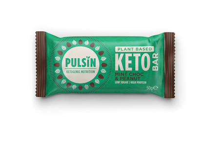 Pulsin Minttusuklaa & maapähkinä ketoproteiinipatukka 50g