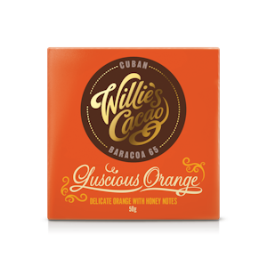 Willie's Cacao Luscious Orange 50g appelsiinin makuinen tumma suklaa