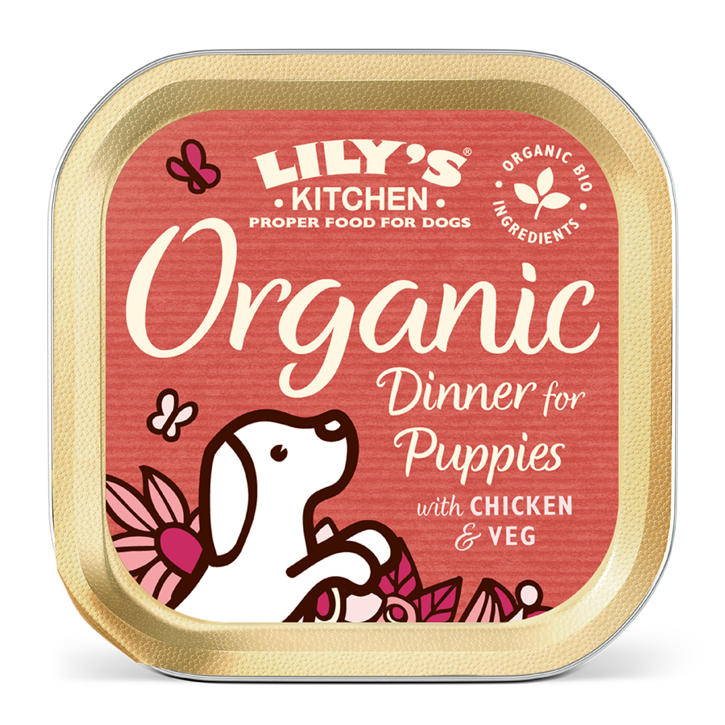 Lilys Kitchen 150g Organic Dinner for puppies koiranruoka kana luomu