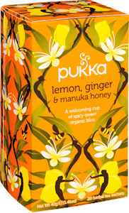 Pukka yrttitee 20p lemon-ginger-manuka honey