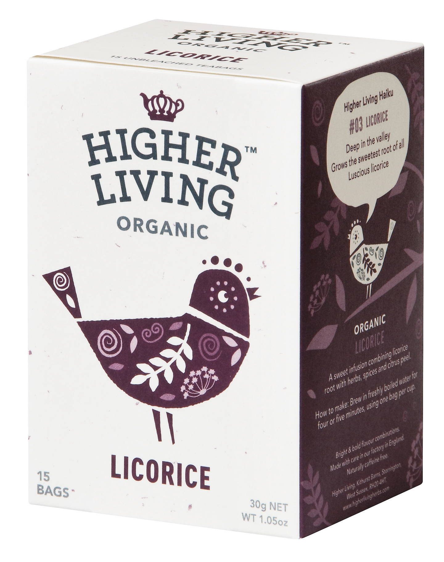 Higher Living luomutee lakritsi 30 g