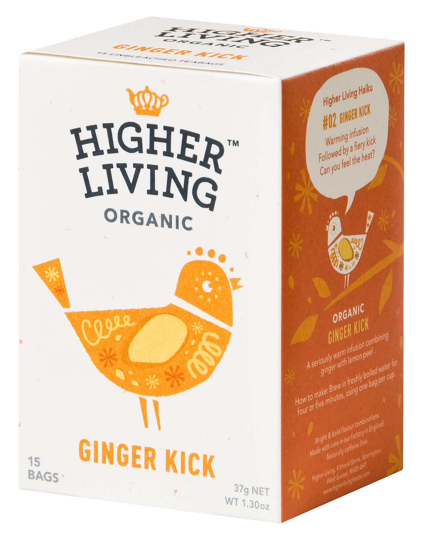 Higher Living Inkivääri luomutee 37 g