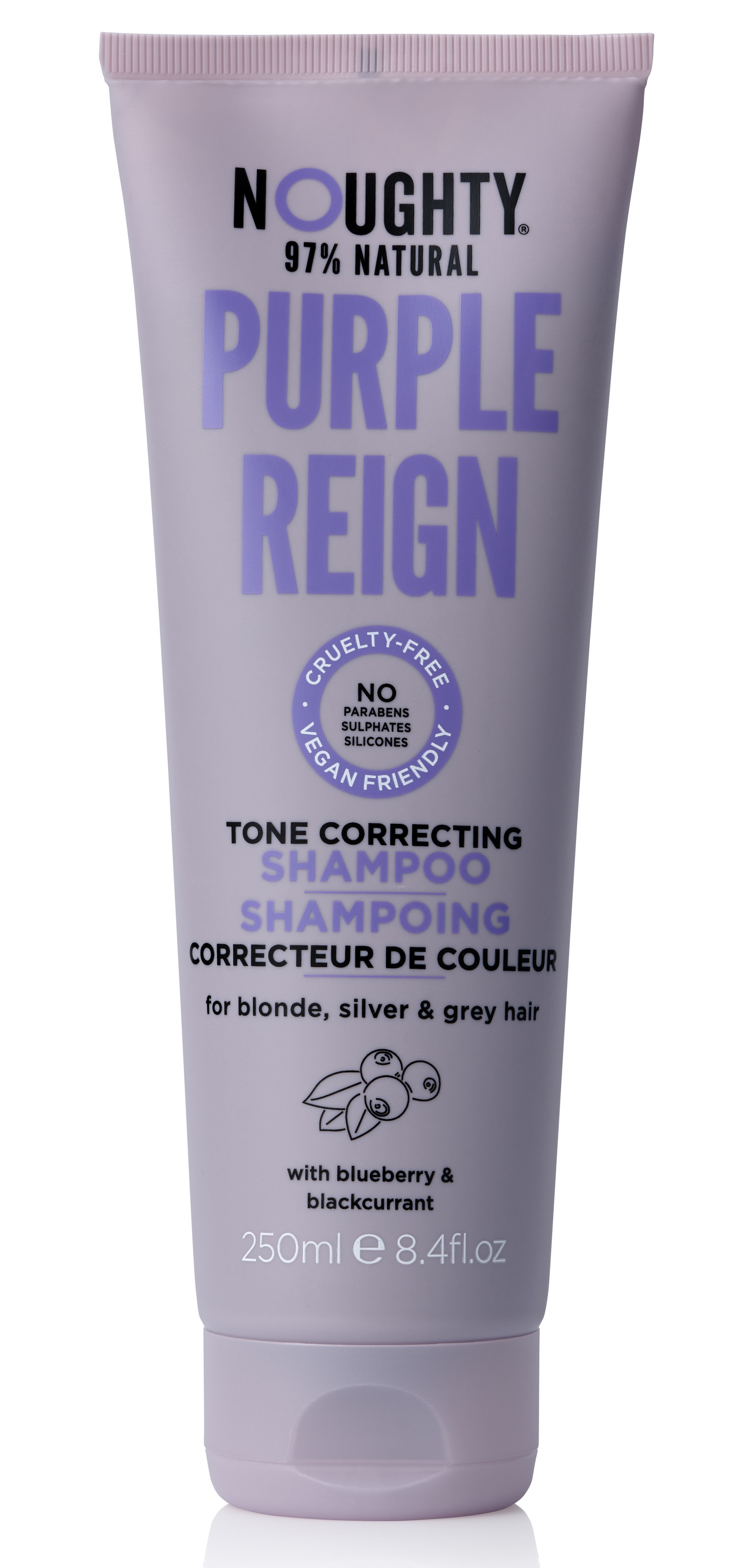 Noughty hopeashampoo 250ml Purple Reign vaaleille ja harmaille hiuksille