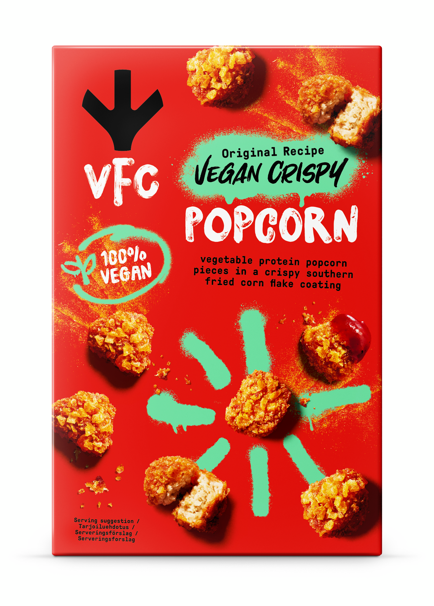 VFC Vegan fried chick'n Vegaaniset popcorn palat 220g pakaste