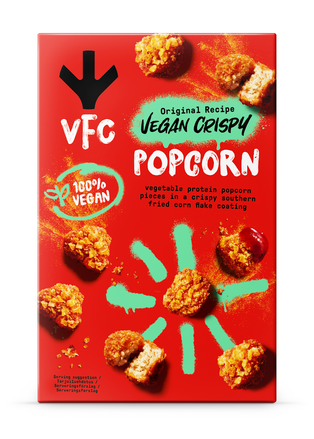 VFC Vegan fried chick'n Vegaaniset popcorn palat 220g pakaste — HoReCa