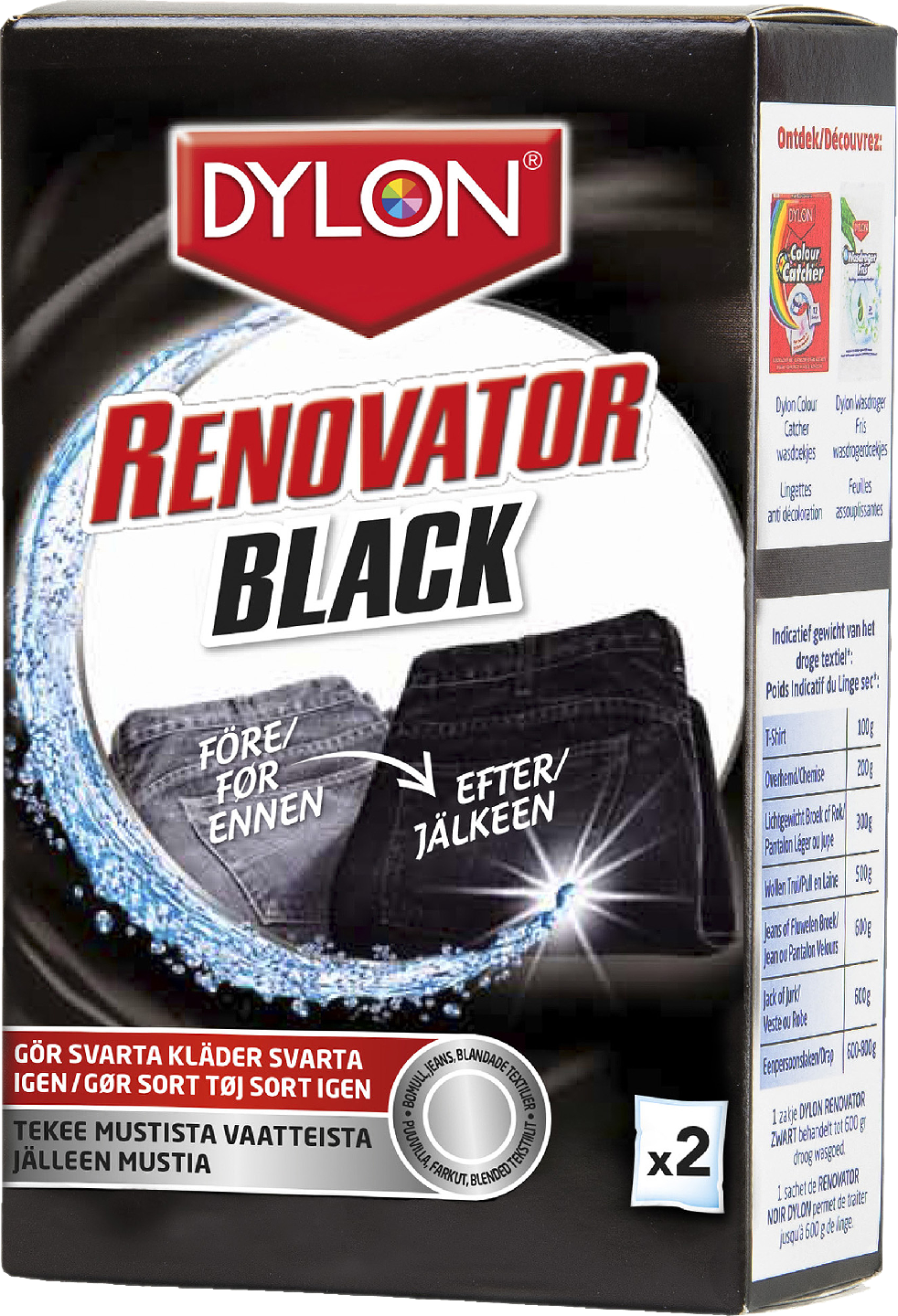 Dylon 2x50g Black Renovator värinpalauttaja
