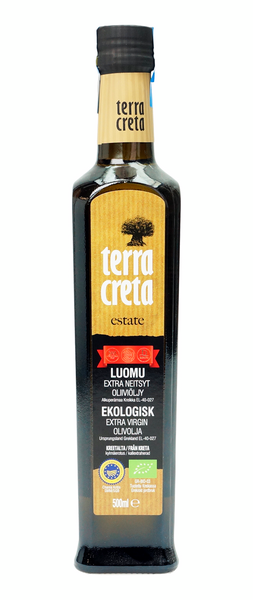 Terra Creta Extate Luomu Extra neitsytoliiviöljy, SAN, 500 ml