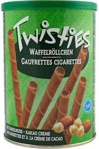 Twisties hasselpähkinä kierrevohveli 400 g