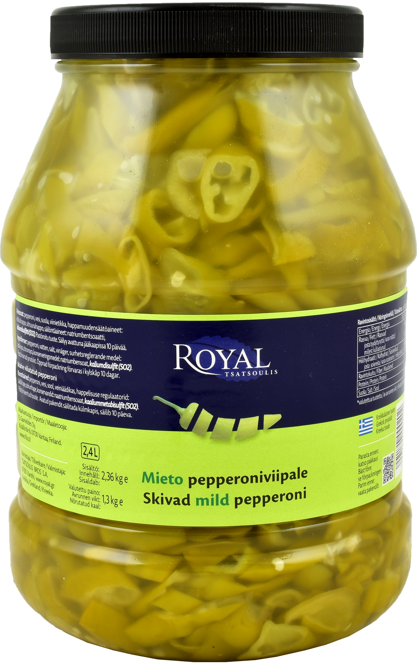 Royal viipaloitu pepperoni 2,36/1,3 kg