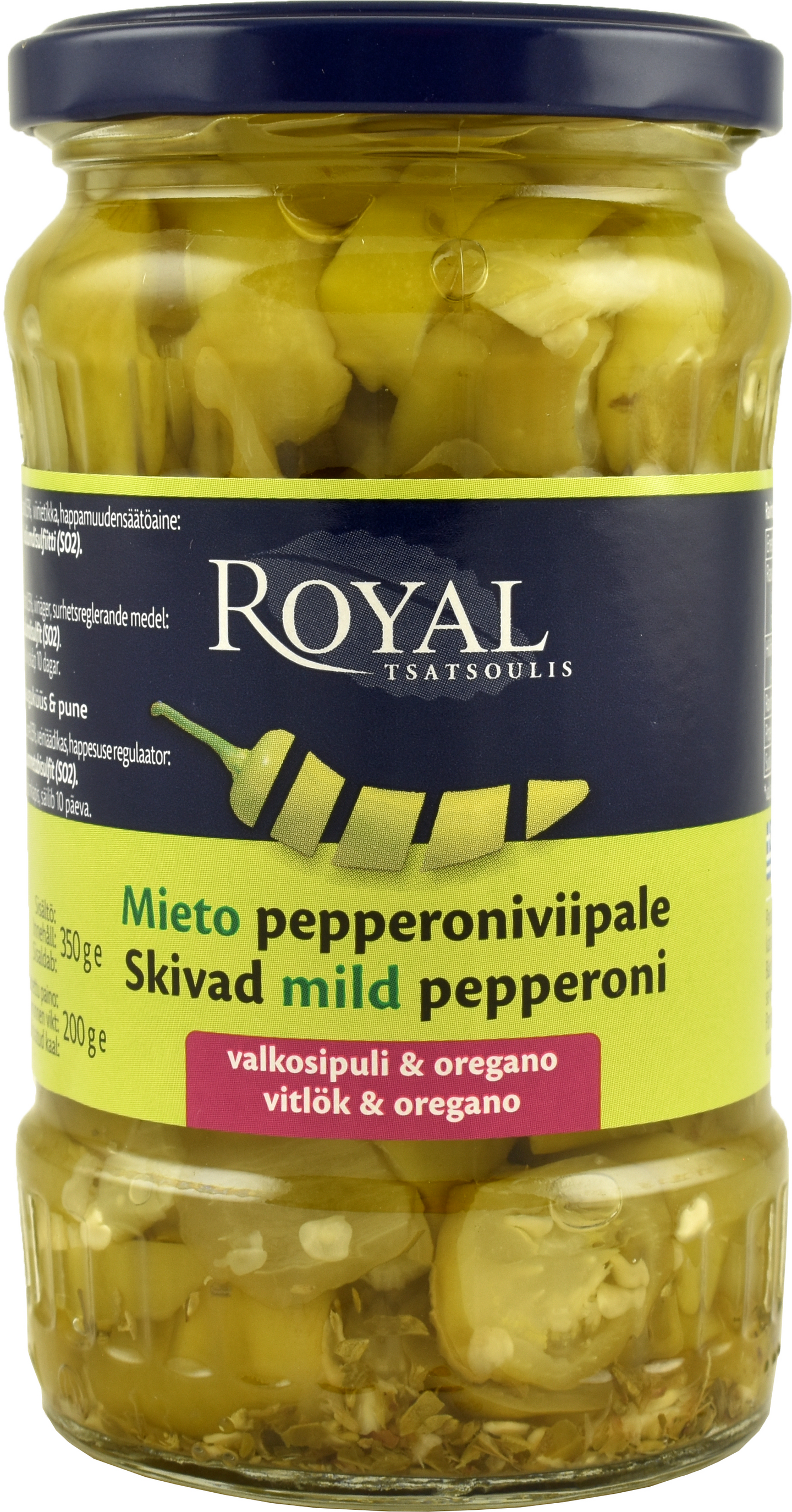 Royal mieto pepperoniviipale valkosipuli ja oregano 350/200g