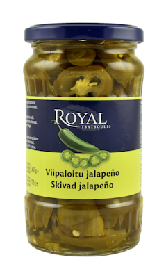 Royal viipaloitu vihreä jalapeno 360/175g