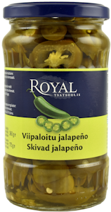 Royal viipaloitu vihreä jalapeno 360/175g